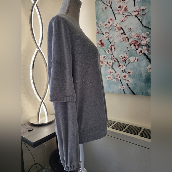 Gray and Sparkly Silver Top - Picture 5 of 10